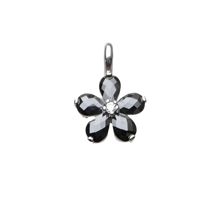 925 Sterling Silver Flower Crystal Pendant Fashion Jewelry For Women
