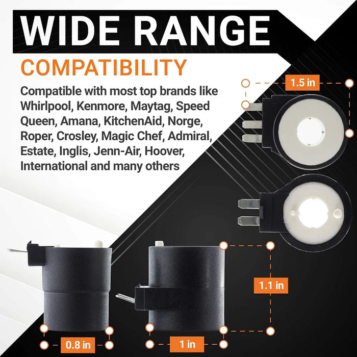 4 Pack 279834 Dryer Gas Valve Ignition Solenoid Coil Kit For Whirlpool Ap3094251 Ps334310 12001349 694540 694539 306105 306106