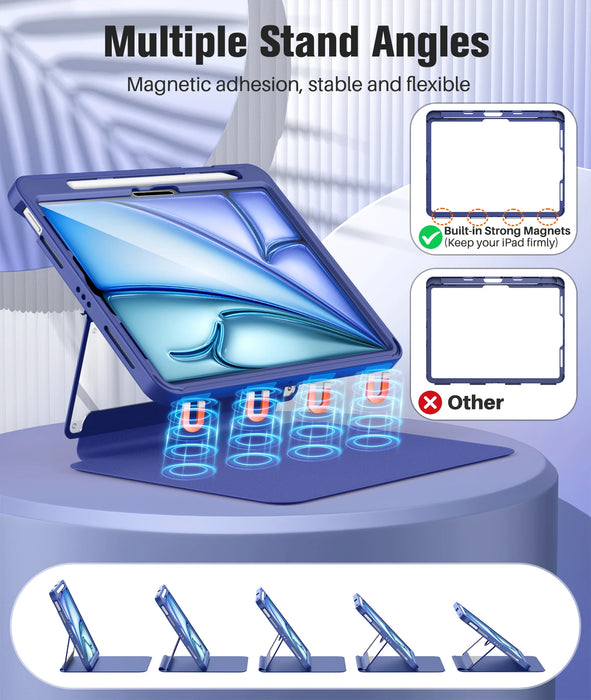 For Ipad Air 11 Inch Case 7Th / 6Th Generation M3 / M2 2025 / 2024 Ipad Air 5Th / 4Th 10.9 Inch 2022 / 2020 Case With Pencil Holder