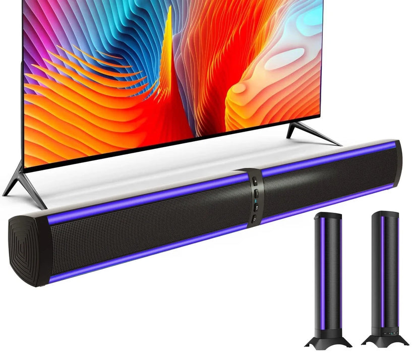 25In Soundbar For Tv Dual Subwoofers 4 Speakers 3D Stereo Bluetooth