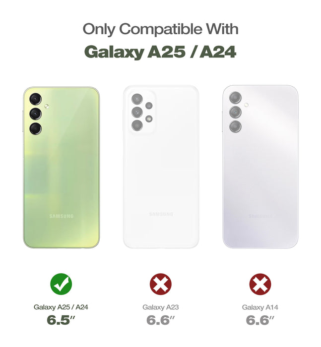 For Samsung Galaxy A25 A24 5G 6.5Inch Heavy Duty Military Grade Protection Shockproof Case With Built-In Screen Protector