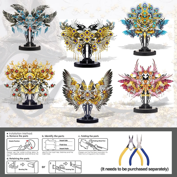 Adult Diy 3D Metal Puzzle Kit Magic Decoration