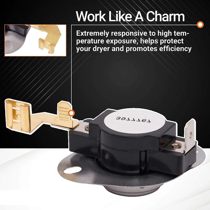 3977767 Dryer Thermostat Replacement Part For Whirlpool & Kenmore Dryers 3399693 Wp3977767 Wp3977767Vp