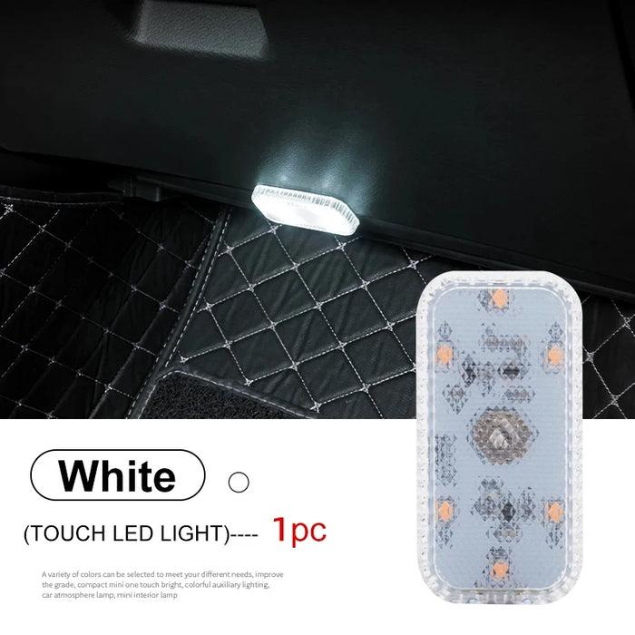 Mini Wireless Usb Car Interior Led Light Roof Door Trunk Storage Box Touch Control