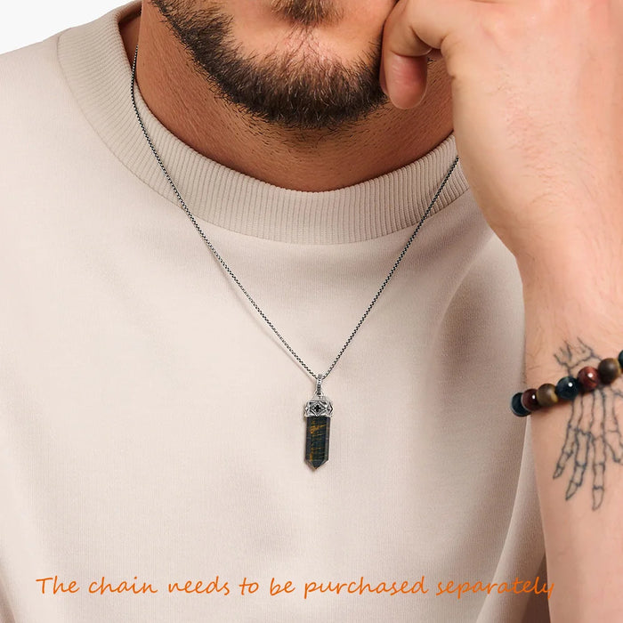 925 Sterling Silver Stiger Eye Pendant Jewelry For Men & Women