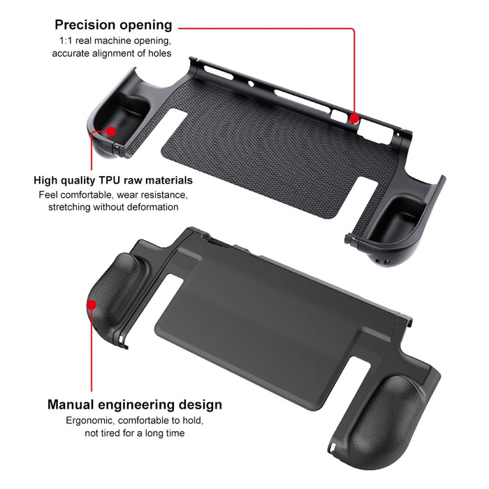 For Switch 2 Transparent Tpu Case Protective Case Sleeve Hand Shell Ergonomic Handle Grip Cover With Stand For Nintendo Switch 2