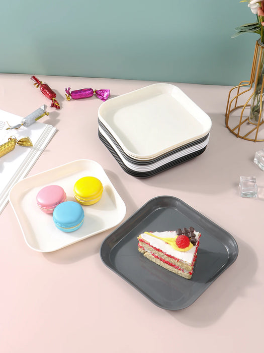 4 / 8 / 12 Piece Reusable Plastic Snack Plates Bone Shaped Design For Easy Snacking