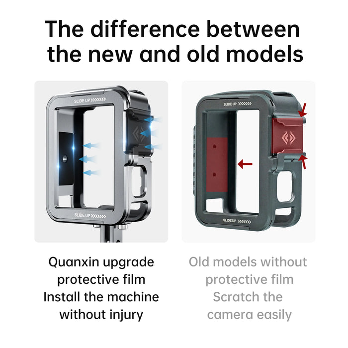 Aluminum Frame Case For Gopro Action Cameras Cold Shoe Mount