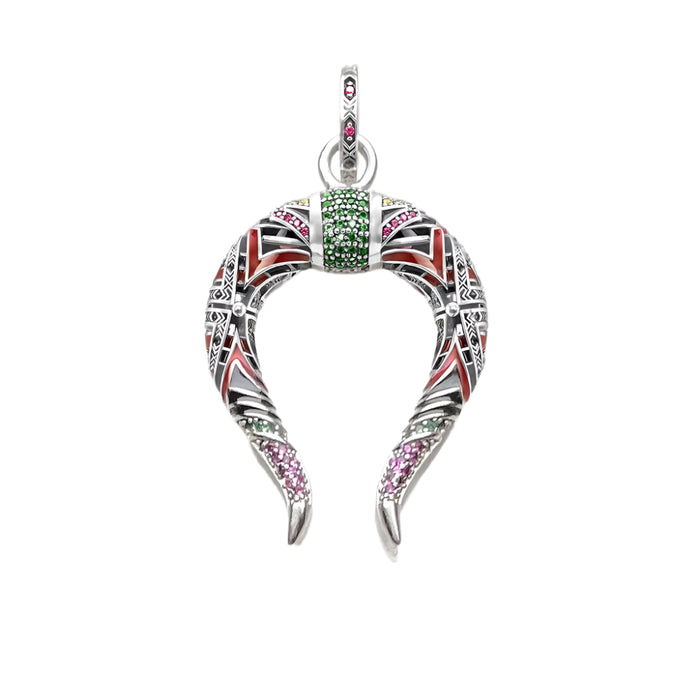 925 Sterling Silver Dragon Horns Pendant Fashion Jewelry For Men & Women