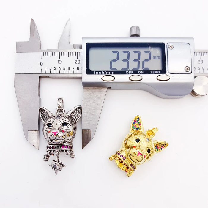 925 Sterling Silver Magical Cosmic Cat Pendant Jewelry For Women