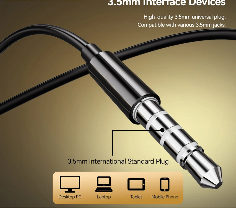 3.5Mm Wired Headphones In Ear Headset Wired Earphones With Microphone Stereo Earbuds Sports In-Line Control For Phones