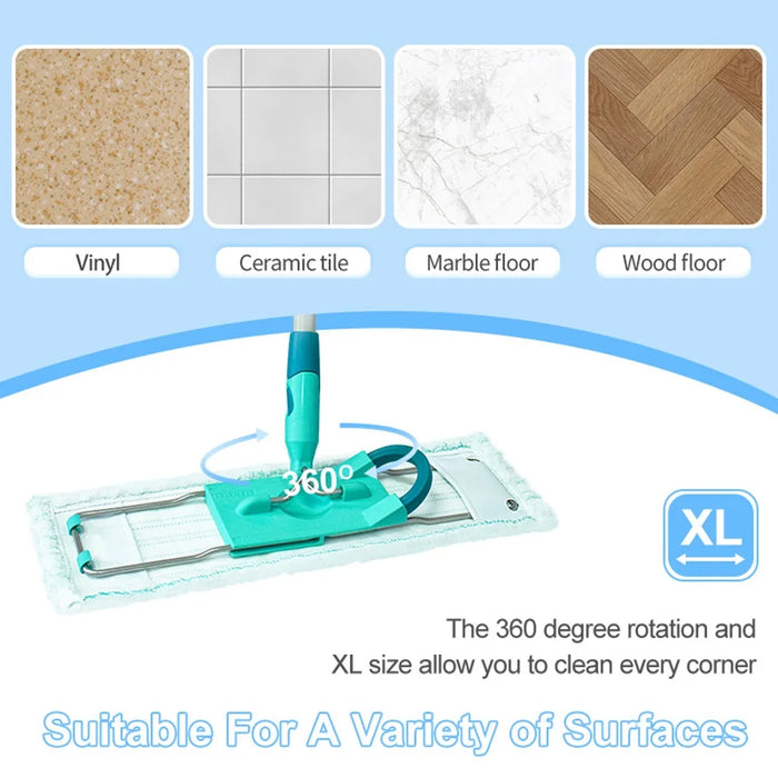 2 Pieces Replacement Mop Head For Leifheit Profi Xl Ultra Fine Fiber Excellent Washing Performance Versatile Application