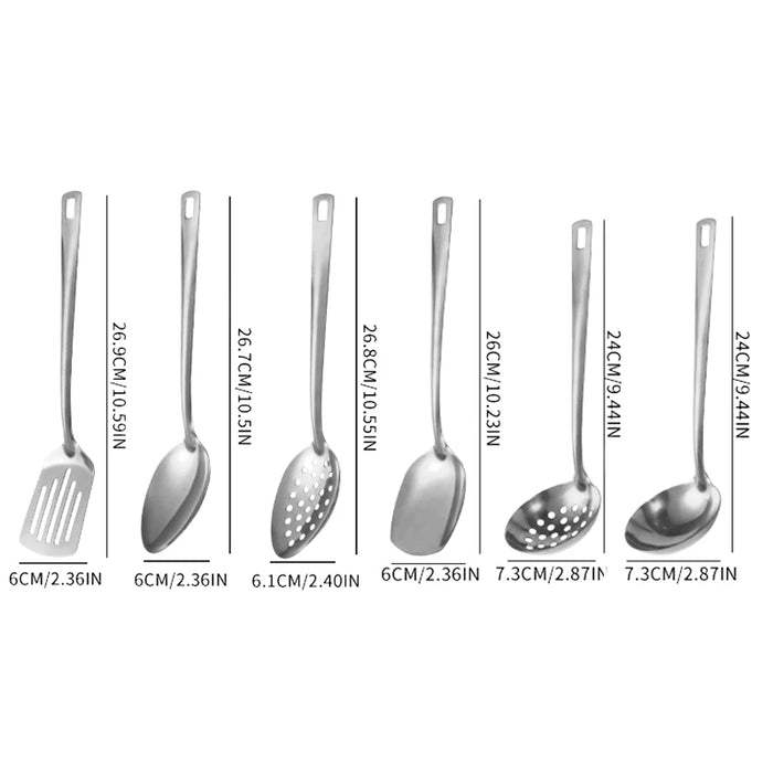 6 Piece Stainless Steel Kitchen Set For Restaurants & Families