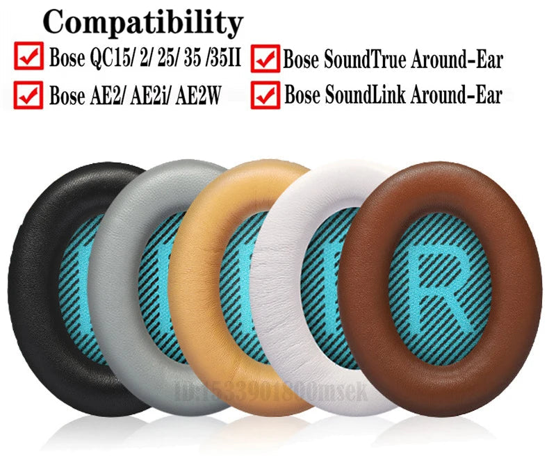 Pair of Replacement Earpads For Bose Qc2 Qc15 Qc25 Qc35 Ae2 Ae2I Ae2W Soundtrue Soundlink Headphones