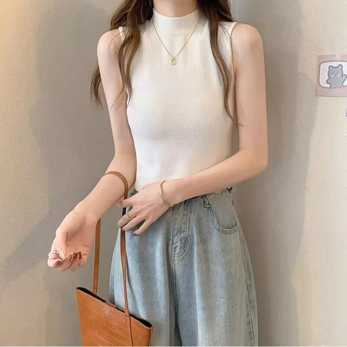 Sleeveless Knit Tank Top for Spring/fall