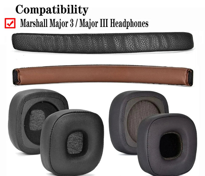 Pair of Protein Leather Earpads For Marshall Major 3 Headphones