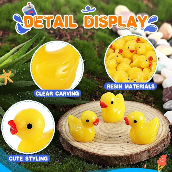 100 / 200 Mini Resin Ducks For Garden Decoration