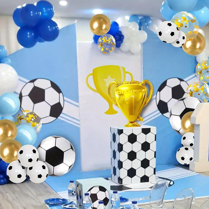 141Pcs Football-Themed Balloon Arch Kit Suitable For Football-Themed Birthday Parties Anniversary Celebration Decorations