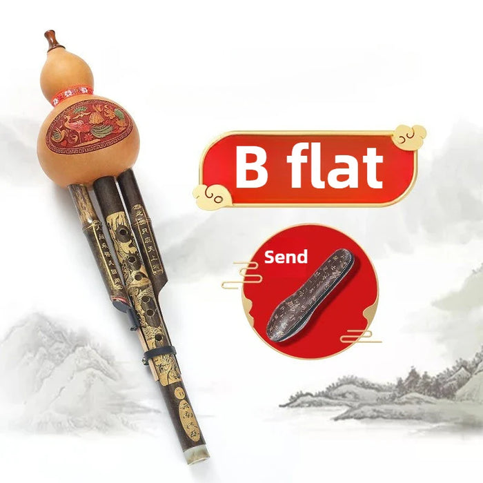 Handmade Purple Bamboo Hulusi In C / B Flat For All Ages