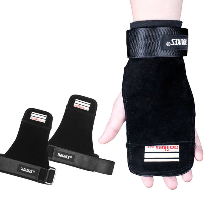 Powerlifting Wrist Straps With Palm Padding Deadlift & Heavy Lift Support