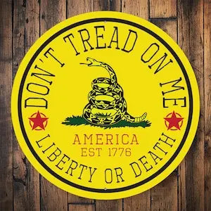 Usa Metal Round Sign Patriotic Home Decor