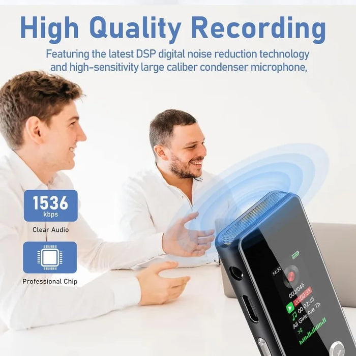 64Gb Voice Recorder With Playback Noise Reduction Password Protection