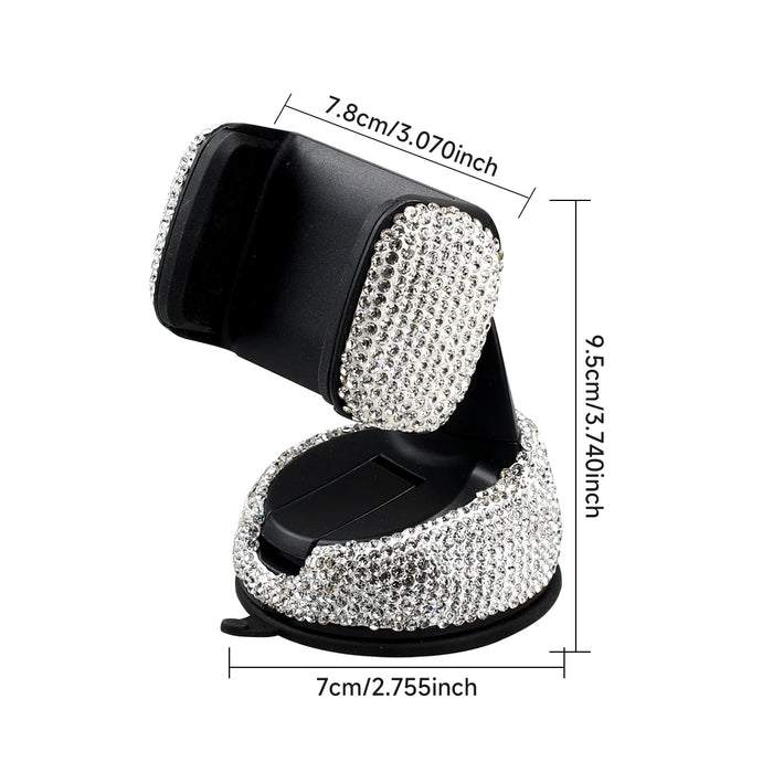 Rotating Diamond Car Phone Holder Air Outlet Mount For Women