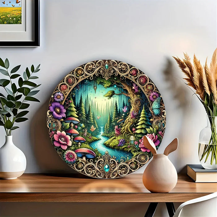 Chic Round Metal Wall Art Ideal For Home Office Bar & Kitchen Perfect Gift For Dorms