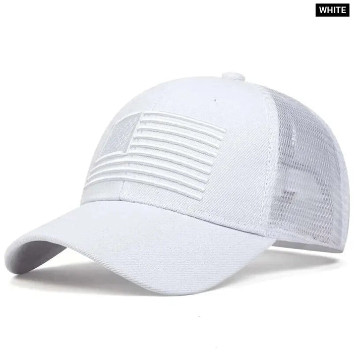 Embroidered American Flag Baseball Cap / Hat For Outdoor Wear