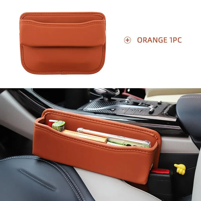 Car Seat Gap Organizer Pu Leather Console Side Pocket Storage Box