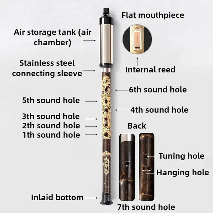 Professional Bamboo Bawu Flute For Beginners