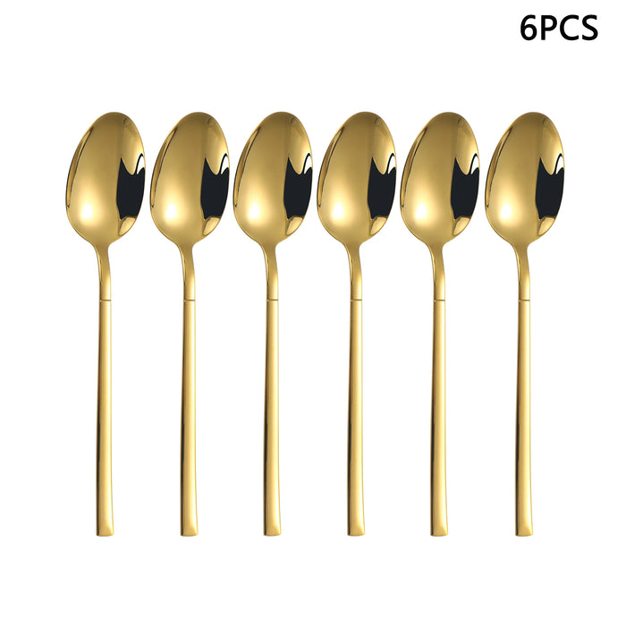 4 / 6 / 16 / 24 Piece Gold Stainless Steel Cutlery Set For Home / Restaurant / Hotel
