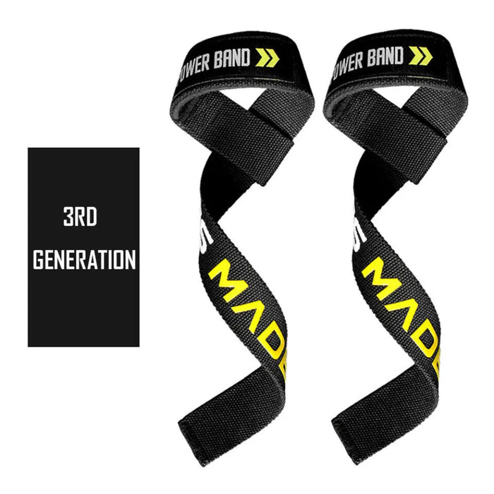 Pair of Antislip Weight Lifting Straps For Deadlifts Bodybuilding And Powerlifting
