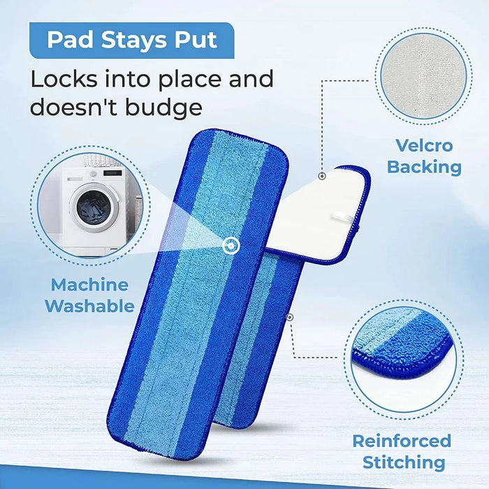 3 Pieces Replacement Mop Pads For Bona Hardwood Mop Floor Cleaner Accessoriess Microfiber Reusable Mop Floor Pad