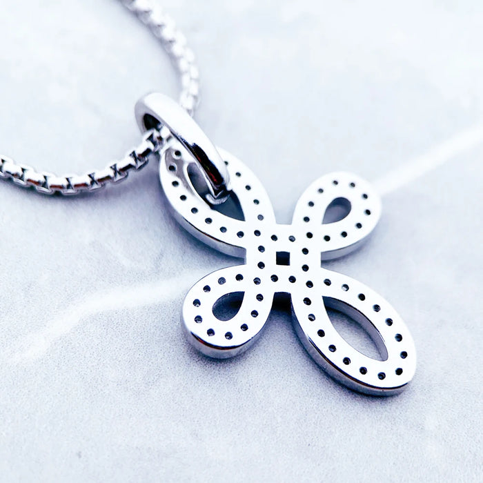 925 Sterling Silver Love Knot Pendant Summer Accessory For Women