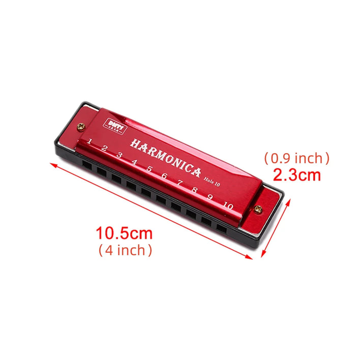 10 Hole Diatonic Harmonica In C With Case