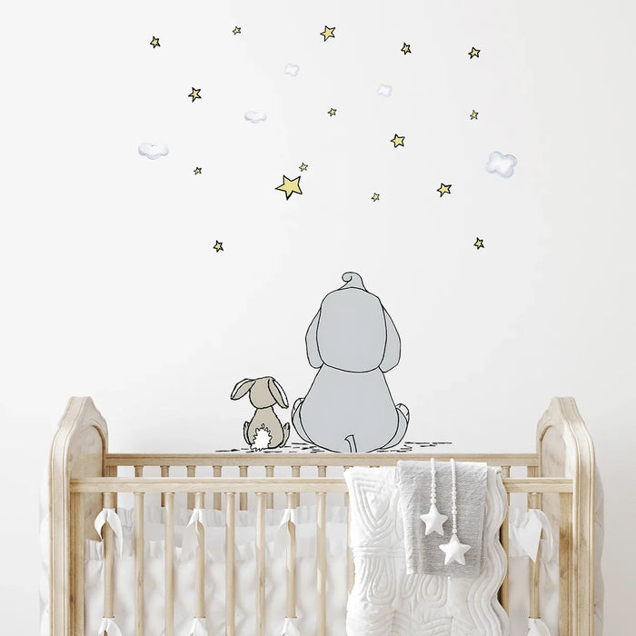 Adorable Elephant Wall Sticker For Kids Room