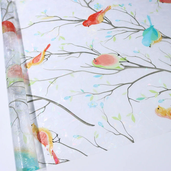 Stained Glass Hummingbird Window Film - Privacy & Decor