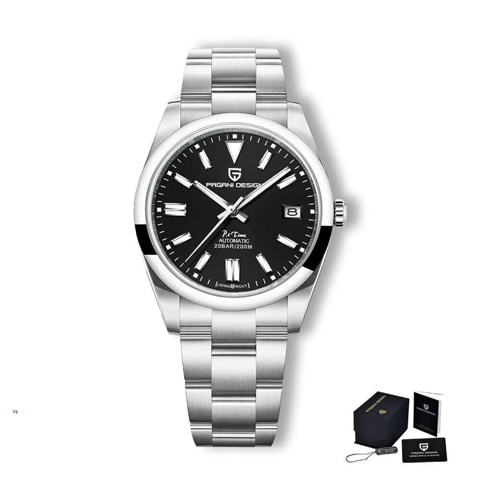 Pagani 39mm Mens Mechanical Watch Sapphire Stainless Steel 20bar