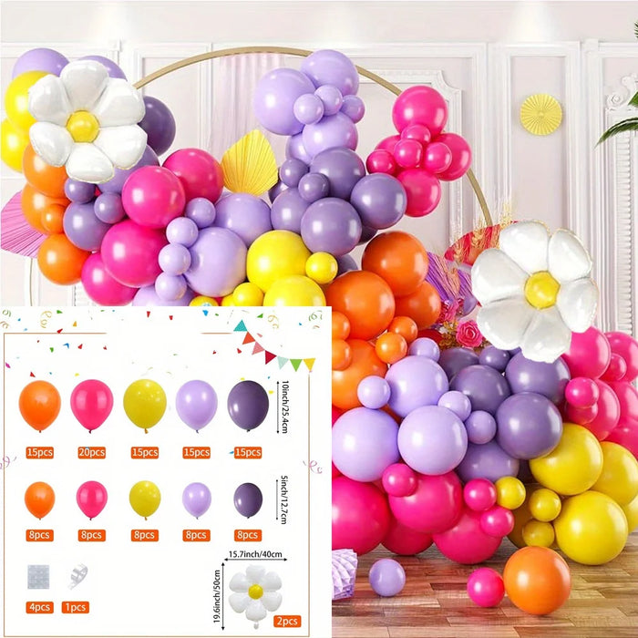 127Pcs Hot Pink Birthday Balloon Wreath Arch Set Suitable For Mother'S Day Single Parties Weddings And Celebration Decorations