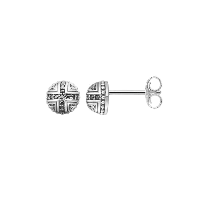 925 Sterling Silver Vintage Cross Stud Earrings
