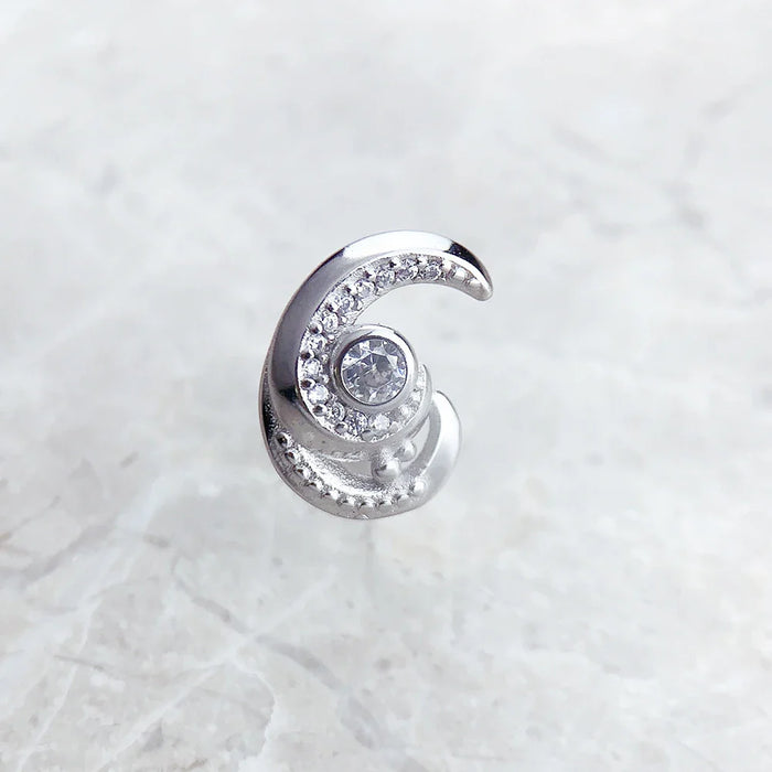 925 Sterling Silver Wave Ear Studs Trendy Gift For Women