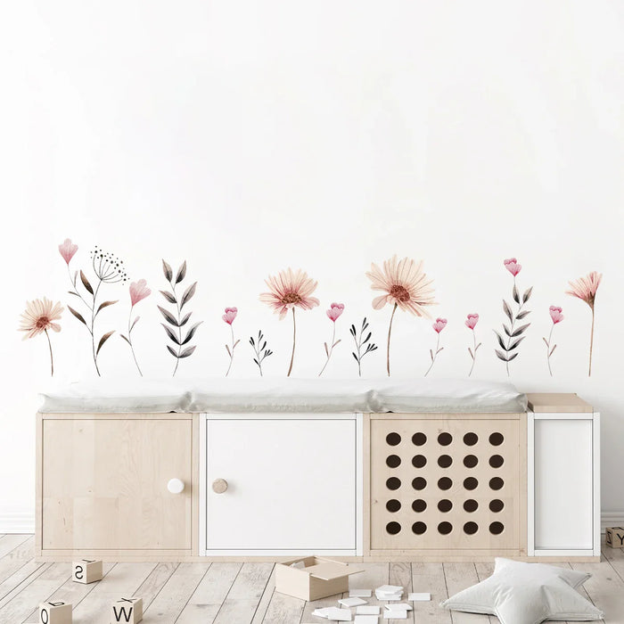 Boho Flower Wall Stickers For Kid S Room Decor