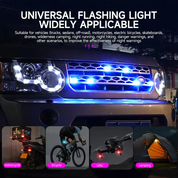 Wireless Rgb Led Strobe Lights 7 Colours Usb Charging Remote Control