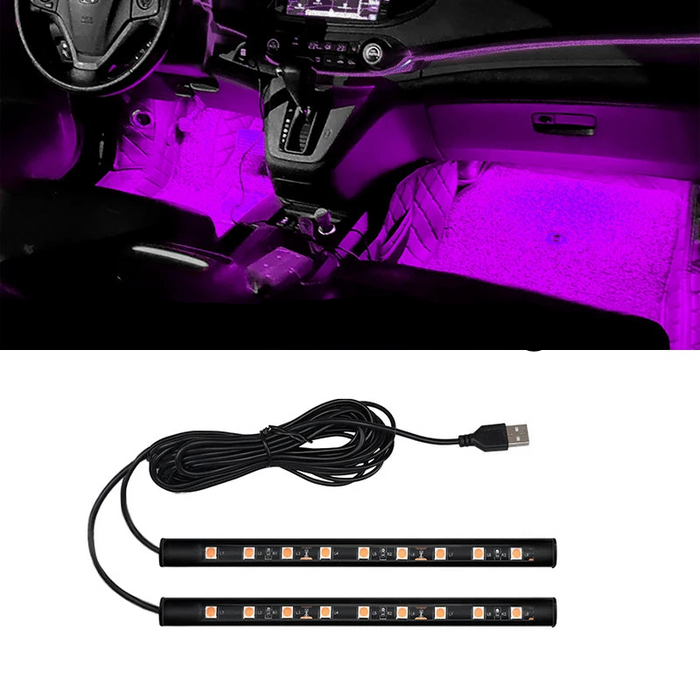 Usb Neon 18 Led Car Interior Foot Light Universal Auto Atmosphere Lamp
