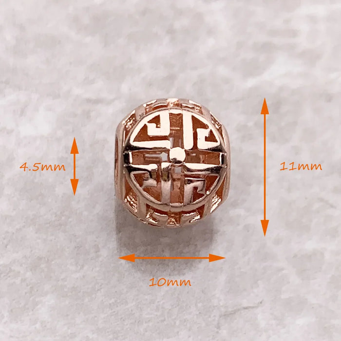 925 Sterling Silver Ethnic Bead Charm For Women Fashion Jewelry Gift