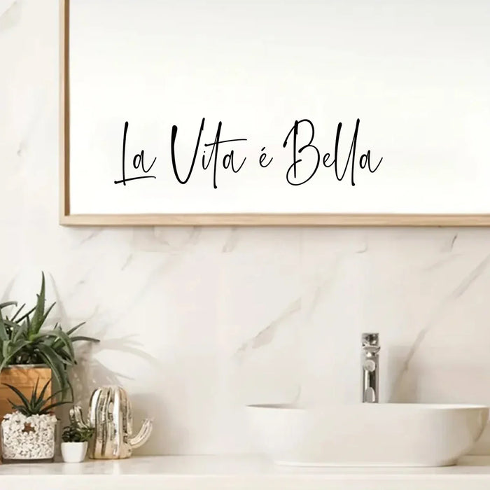 1Pc Warm & Inspirational Mirror Stickers For Bathroom & Bedroom Decor