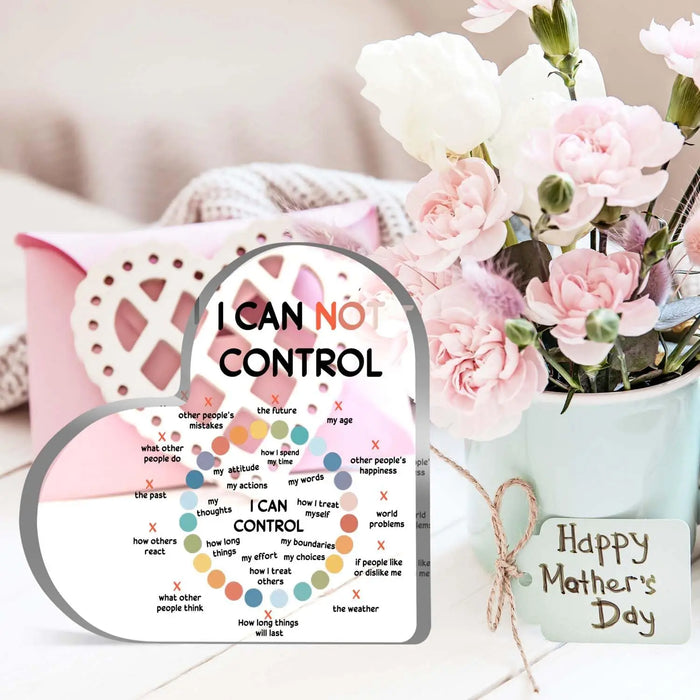 Therapy Affirmations Heart Acrylic Sign