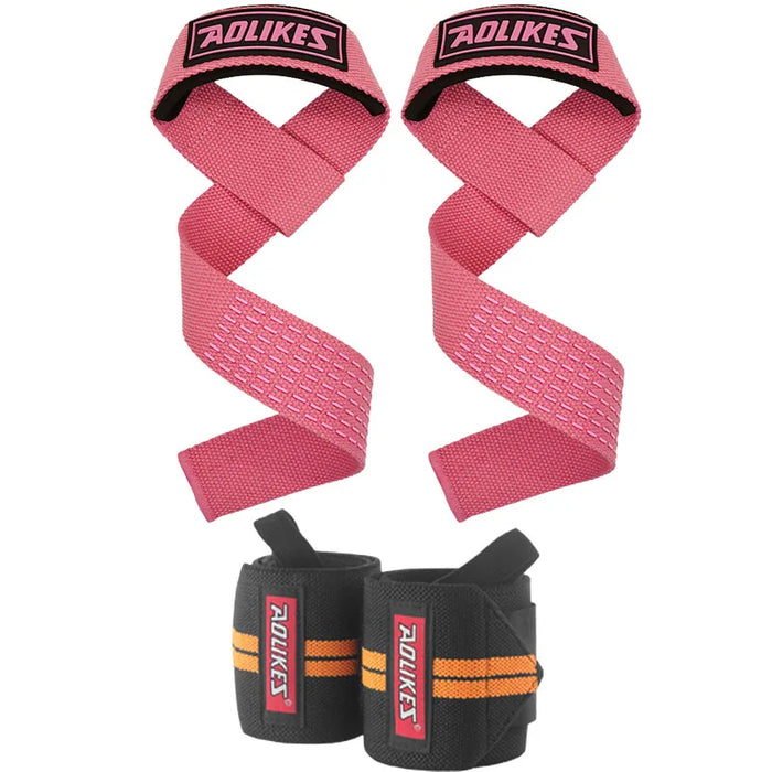 Weightlifting Wrist Wraps & Straps Silicone Grip For Men