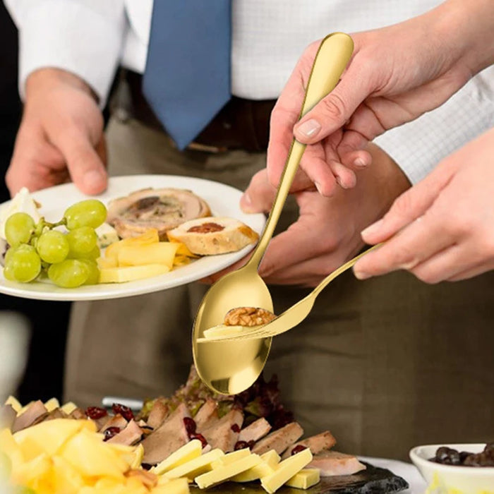 5 / 6 Piece Stainless Steel Serving Spoon Set For Family Dinners